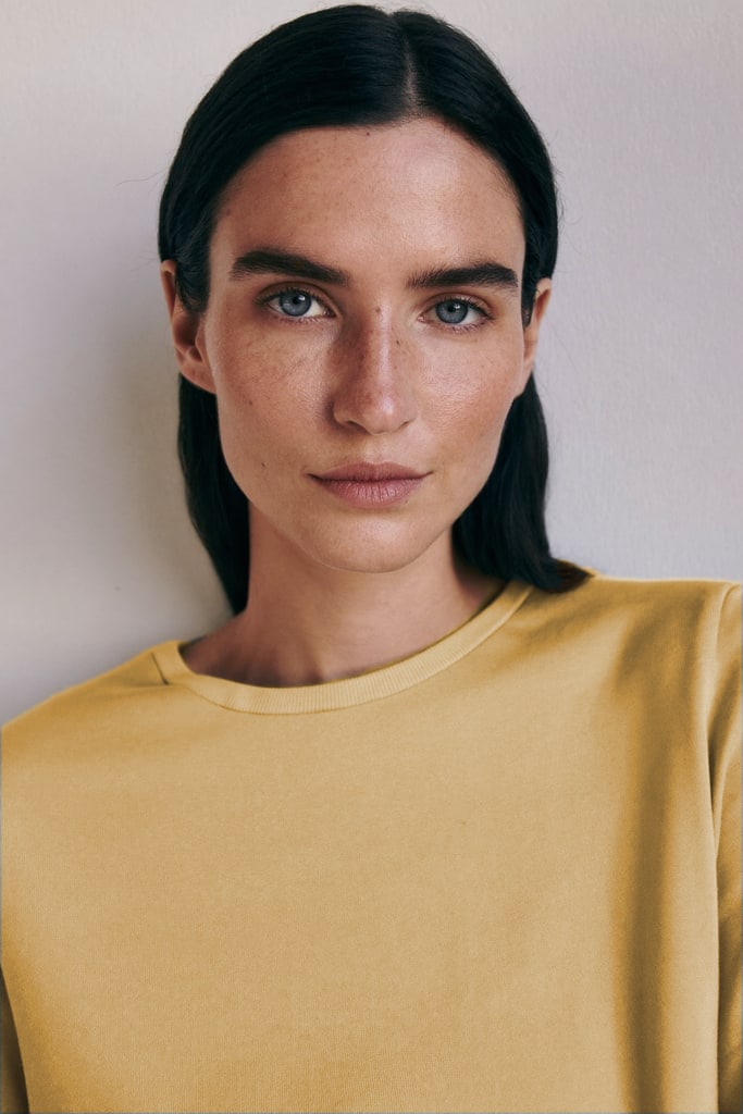 A person wearing a wrong-season color